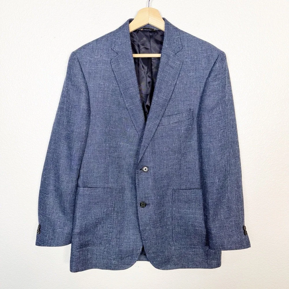 Billy Reid Linen Wool Blend Blazer Sports Coat Men's Size 40 R Partially Lined